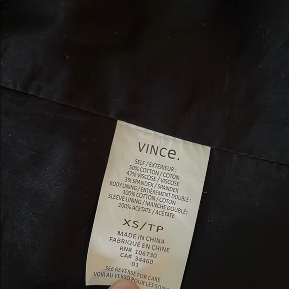 Vince black textured lady jacket - Picture 3 of 4